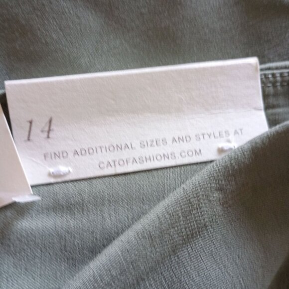 Cato Crochet Hem Pull-On Ankle Pants Size 14 Mid Rise NWT Comfy Chic - Picture 7 of 13